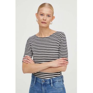 Marc O'Polo tricou din bumbac femei, culoarea negru