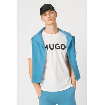 Tricou regular fit cu logo contrastant Dulivio