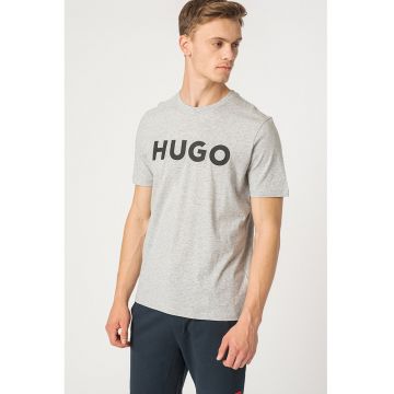 Tricou regular fit cu logo contrastant Dulivio