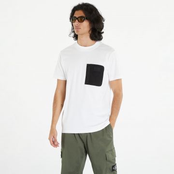 Tricou Calvin Klein Jeans Mix Media Tee White