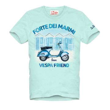 Man cotton t-shirt with vespa print m