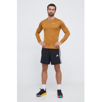 Salewa longsleeve sport Puez Melange culoarea maro, melanj