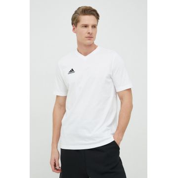 adidas Performance tricou din bumbac Entrada 22 culoarea alb, uni HC0452