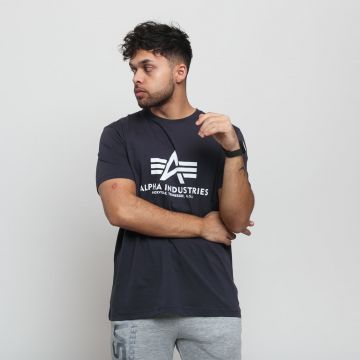 Tricou Alpha Industries Basic Tee Navy/ White