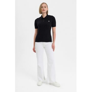 Tricou polo cu model torsade Aracely