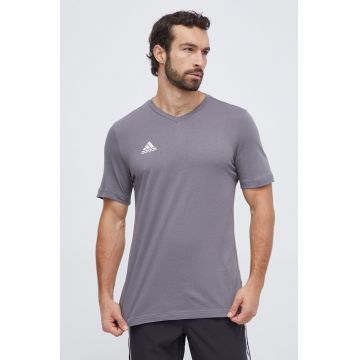 adidas Performance tricou Entrada 22 culoarea gri, cu imprimeu  HC0449