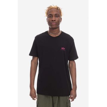 Alpha Industries tricou din bumbac Basic T Small Logo culoarea negru, uni 188505.693-black