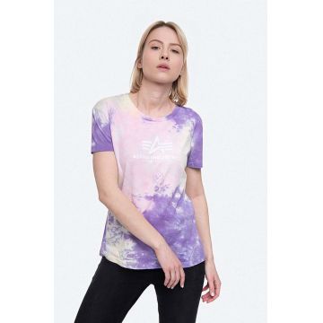 Alpha Industries tricou din bumbac Basic Tee Batik Wmn femei, culoarea roz