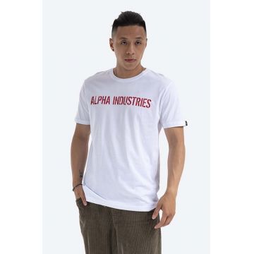 Alpha Industries tricou din bumbac RBF Moto culoarea alb, cu imprimeu 116512.09-white