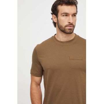 BOSS Orange tricou din bumbac bărbați, culoarea verde, uni 50505238