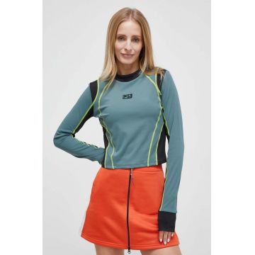 Fila longsleeve VR46 femei, culoarea verde, cu turtleneck