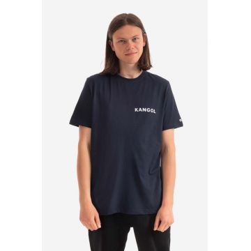 Kangol tricou din bumbac Heritage Basic culoarea bleumarin, cu imprimeu KLHB003-OFFWHITE