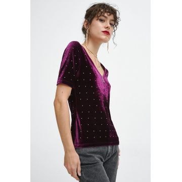 Medicine tricou femei, culoarea bordo