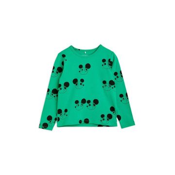 Mini Rodini longsleeve copii culoarea verde, modelator