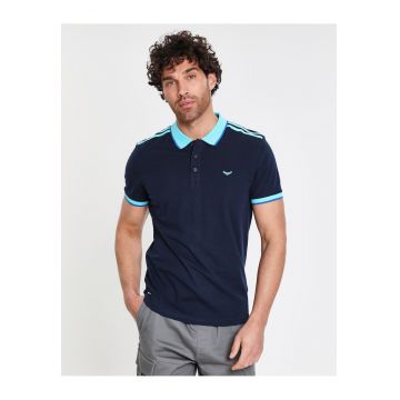 Tricou polo cu detalii contrastante Junta 7305