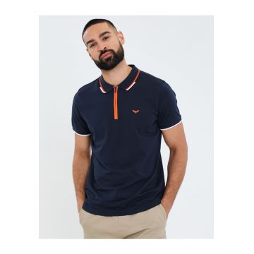 Tricou polo cu fermoar scurt Cruz 7307