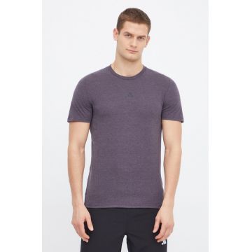 adidas Performance tricou de antrenament culoarea violet, melanj IS3810