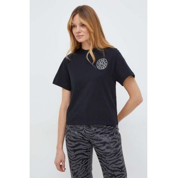 Karl Lagerfeld tricou din bumbac femei, culoarea negru