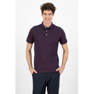 Tricou polo slim fit de bumbac organic Paulos