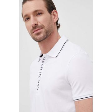 Armani Exchange culoarea alb, cu imprimeu