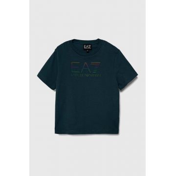 EA7 Emporio Armani tricou de bumbac pentru copii cu imprimeu