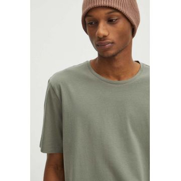 Medicine tricou din bumbac barbati, culoarea verde, modelator