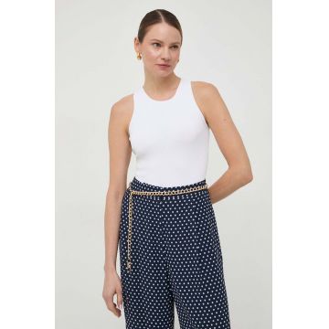 MICHAEL Michael Kors body femei, culoarea alb