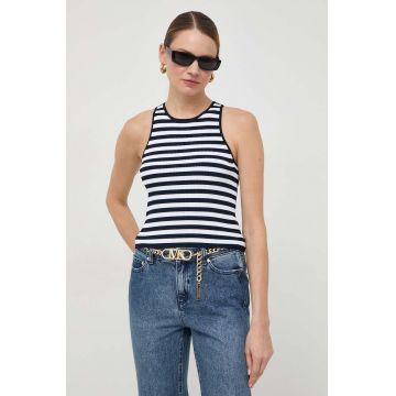 MICHAEL Michael Kors top femei, culoarea albastru marin