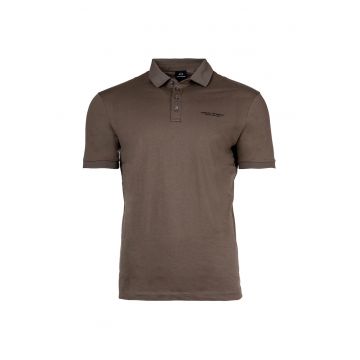 Tricou polo slim fit cu logo