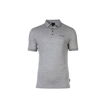 Tricou polo slim fit cu logo