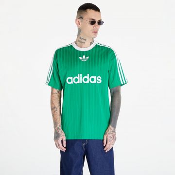 Tricou adidas Adicolor Poly Short Sleeve Tee Green/ White