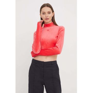 adidas Originals șapcă culoarea roșu, cu turtleneck IT7564