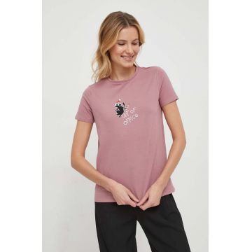 Medicine tricou din bumbac femei, culoarea roz