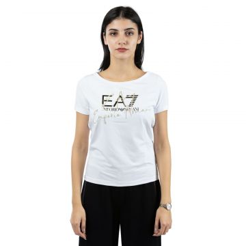 Tricou EMPORIO ARMANI EA7 pentru femei TRAIN LOGO SERIES W HANDWRITTEN TEE COSSOVER - 3DTT26TJFKZ00101