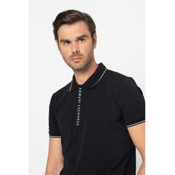 Tricou polo cu garnituri contrastante