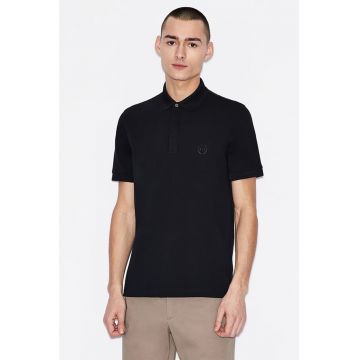 Tricou polo slim fit cu logo discret