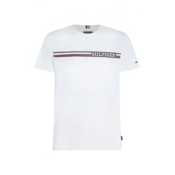 Tricou regular fit cu logo pe piept