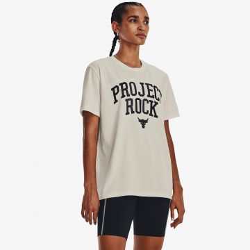 Tricou Under Armour Project Rock Heavyweight Campus T-Shirt White