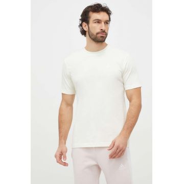 adidas Originals tricou din bumbac Essential Tee bărbați, culoarea galben, uni, IR9694