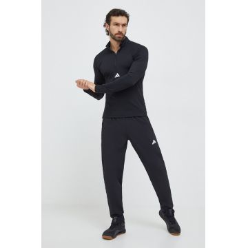 adidas Performance longsleeve de antrenament culoarea negru, uni IK9691