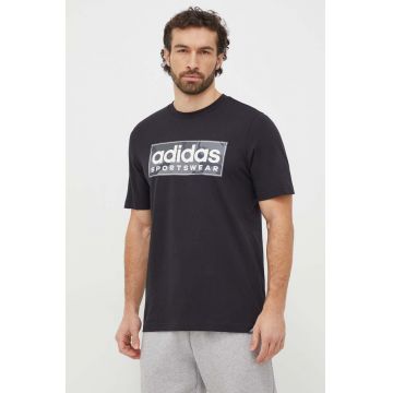 adidas tricou din bumbac bărbați, culoarea negru, cu imprimeu IR5825