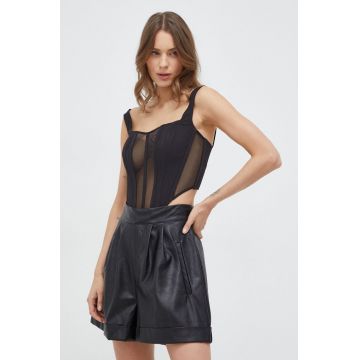 Bardot corset culoarea negru