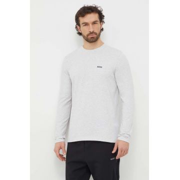 BOSS Green longsleeve bărbați, culoarea gri, uni 50506365