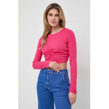 Liviana Conti longsleeve femei, culoarea roz F4SA05