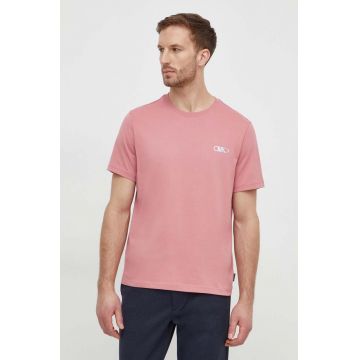 Michael Kors tricou din bumbac barbati, culoarea roz, cu imprimeu