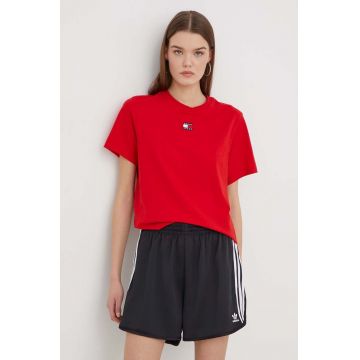 Tommy Jeans tricou femei, culoarea roșu DW0DW17391