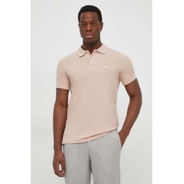 United Colors of Benetton polo de bumbac culoarea roz, neted