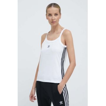 adidas Originals top 3-Stripe Tank femei, culoarea alb, IR6914