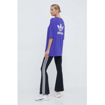 adidas Originals tricou Trefoil Tee femei, culoarea violet, IR8065