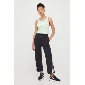 adidas top din bumbac culoarea verde IS2089